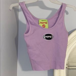 Lavender PEPSI crop top